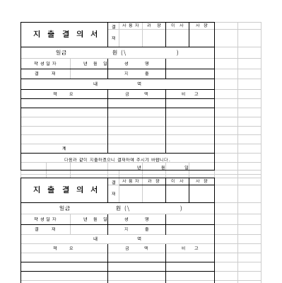 지출결의서2 지출결의서2